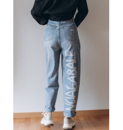 High Waist Straight Ripped Jeans Women 2023 New Blue Denim Trousers Korean Fashion Streetwear Loose Pants $50.48 - Jeans