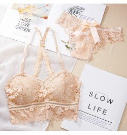 Women's Underwear Set Sexy Beauty Back Bra Lace Push-up Bras and Panty Sets Hollow Embroidery Lingerie Intimates $15.71 - Und...