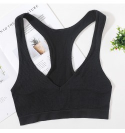 Women Tank Top Seamless Lingerie Sexy Bras Top Streetwear Crop Sports Backless Camisole Fashion Crop Top V Neck Underwear $13...