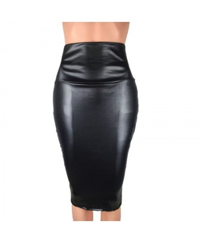 Women Pu Leather Skirt Autumn Streetwear Casual Office Work Wear Bodycon Pencil Skirt High Waist Skirts Women Jupe $19.13 - S...