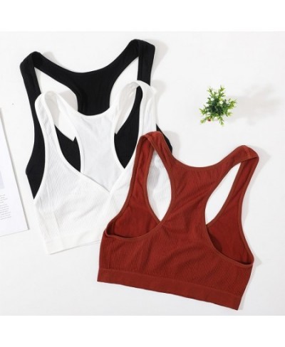 Women Tank Top Seamless Lingerie Sexy Bras Top Streetwear Crop Sports Backless Camisole Fashion Crop Top V Neck Underwear $13...