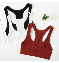 Women Tank Top Seamless Lingerie Sexy Bras Top Streetwear Crop Sports Backless Camisole Fashion Crop Top V Neck Underwear $13...