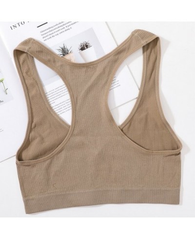 Women Tank Top Seamless Lingerie Sexy Bras Top Streetwear Crop Sports Backless Camisole Fashion Crop Top V Neck Underwear $13...