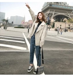 Jacket Faux Leather Women Casual PU Loose Motorcycle Jackets Female Streetwear Oversized Coat Korean Chic Winter Thick Qualit...