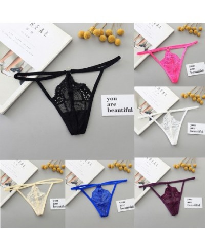 1PC Women Underwear Sexy Lace Thong Panties Elastic Underwear Mini G-string Thong Straps Sexy Lingerie Ladies Seamless Brief ...