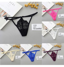 1PC Women Underwear Sexy Lace Thong Panties Elastic Underwear Mini G-string Thong Straps Sexy Lingerie Ladies Seamless Brief ...