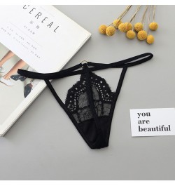 1PC Women Underwear Sexy Lace Thong Panties Elastic Underwear Mini G-string Thong Straps Sexy Lingerie Ladies Seamless Brief ...