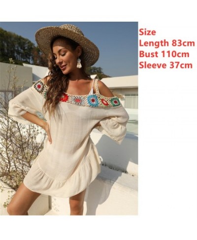 Saida De Praia Longa Coverups for Women Tunic Beach Cover Up Dress Solid Luxo Feminino 2022 Swimsuit Cover ups Lace Cover-up ...