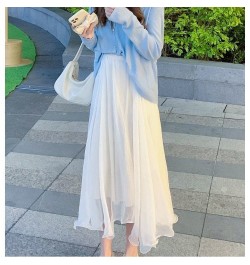 2023 Fairycore Long Skirt for Women Girl Mid-long Vintage Tulle Clothes Elegant Office Ladies Spring Summer Birthday Clothing...