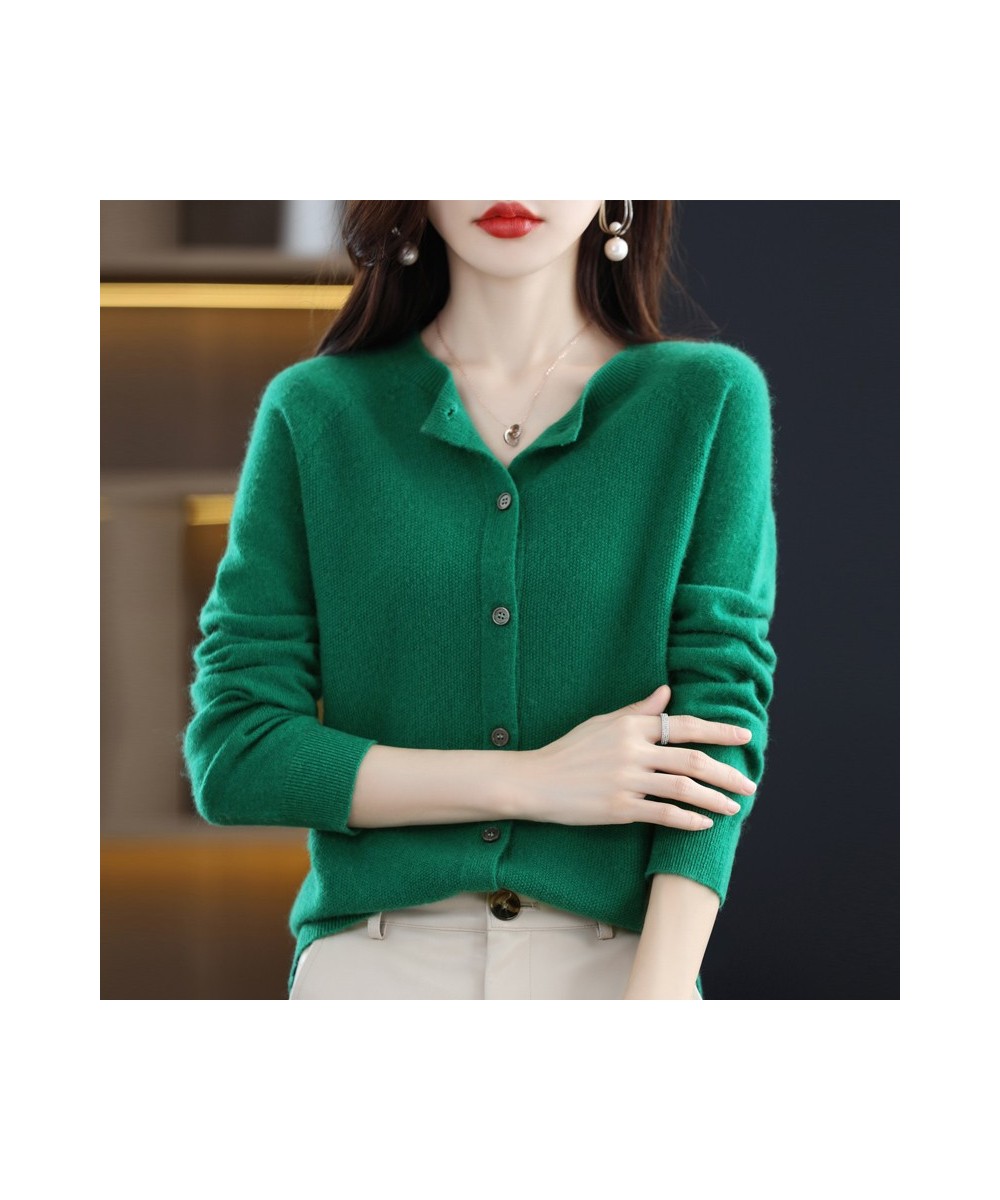 2023 First-Line Ready-To-Wear 100% Pure Wool Cardigan Coat Women's Autumn And Winter Cashmere Sweater With Loose Knitted Top ...