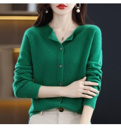 2023 First-Line Ready-To-Wear 100% Pure Wool Cardigan Coat Women's Autumn And Winter Cashmere Sweater With Loose Knitted Top ...