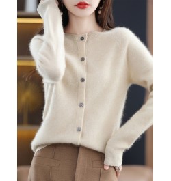 2023 First-Line Ready-To-Wear 100% Pure Wool Cardigan Coat Women's Autumn And Winter Cashmere Sweater With Loose Knitted Top ...