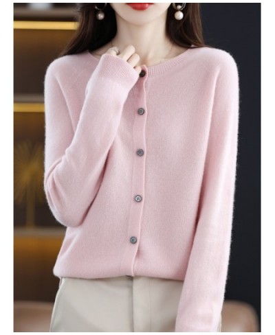 2023 First-Line Ready-To-Wear 100% Pure Wool Cardigan Coat Women's Autumn And Winter Cashmere Sweater With Loose Knitted Top ...