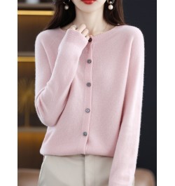 2023 First-Line Ready-To-Wear 100% Pure Wool Cardigan Coat Women's Autumn And Winter Cashmere Sweater With Loose Knitted Top ...