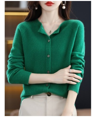 2023 First-Line Ready-To-Wear 100% Pure Wool Cardigan Coat Women's Autumn And Winter Cashmere Sweater With Loose Knitted Top ...