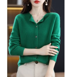 2023 First-Line Ready-To-Wear 100% Pure Wool Cardigan Coat Women's Autumn And Winter Cashmere Sweater With Loose Knitted Top ...