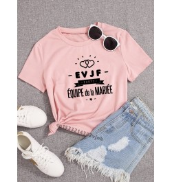 Party Team Bride Bachelorette Wedding Party Women Tee Shirt Casual ladies basic O-collar Pink Short Sleeved T-shirt $22.12 - ...