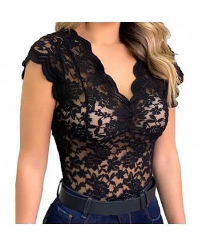 Women Sexy V Neck Lace Vest Top Sleeveless Solid Wire Free Tops Female Elegant Clothing Ladies Casual Plus Size Underwear $21...