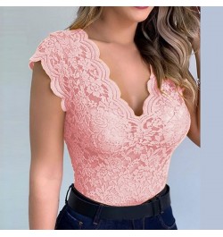 Women Sexy V Neck Lace Vest Top Sleeveless Solid Wire Free Tops Female Elegant Clothing Ladies Casual Plus Size Underwear $21...