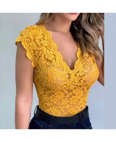 Women Sexy V Neck Lace Vest Top Sleeveless Solid Wire Free Tops Female Elegant Clothing Ladies Casual Plus Size Underwear $21...