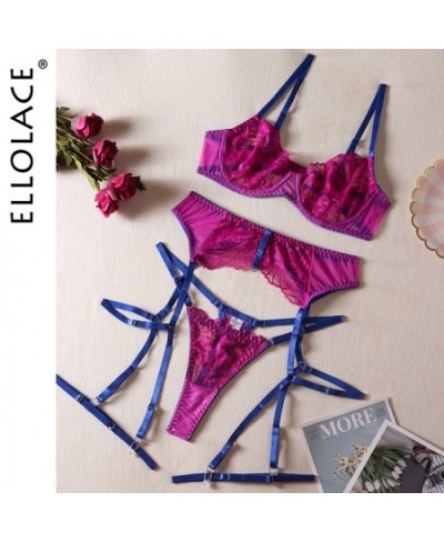 Female Lingerie Transparent Lace Porn Underwear Uncensored Sensual See Through Bra Set 5-Piece Fine Fancy Intimate $25.78 - U...