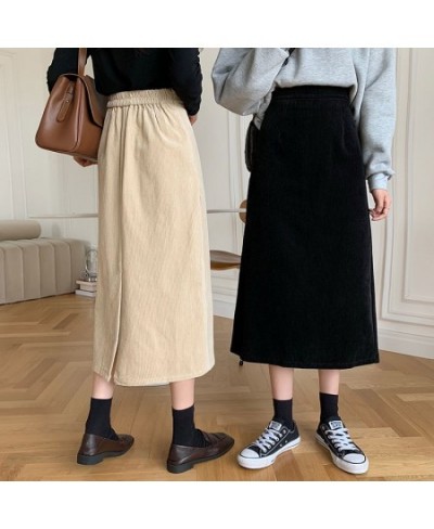 Autumn Long Skirts Women High Waist A-line Solid Color Simple Vintage Elegant Ladies All-match Korean Style Mujer Clothing $2...