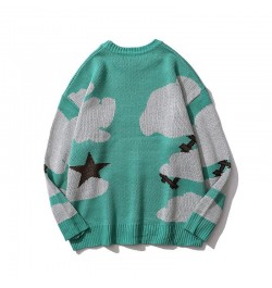 Harajuku Vintage Cartoon Anime Knitted Sweater Men Winter Oversized Rock Hip Hop Rap Pullover Women Jumper Sweater $51.33 - S...