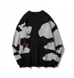 Harajuku Vintage Cartoon Anime Knitted Sweater Men Winter Oversized Rock Hip Hop Rap Pullover Women Jumper Sweater $51.33 - S...