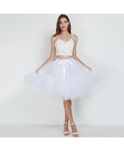 5 Layer Tutu Tulle Skirts Midi Skirt Women Fashion Party Design Saias Femininas Formal Faldas Cortas $37.75 - Skirts