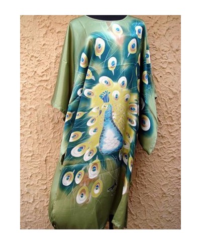 Blue Ladies Robe Summer Pajamas Chinese Women Rayon Sleepwear Kimono Bath Gown Nightgown Kaftan Yukata One Size M01 $32.14 - ...