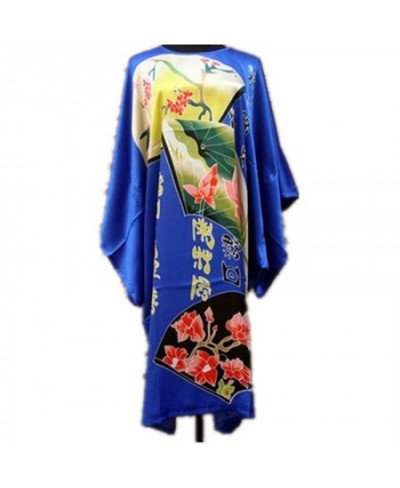 Blue Ladies Robe Summer Pajamas Chinese Women Rayon Sleepwear Kimono Bath Gown Nightgown Kaftan Yukata One Size M01 $32.14 - ...