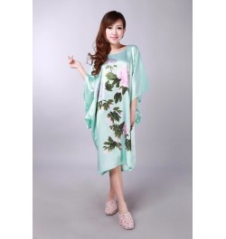 Blue Ladies Robe Summer Pajamas Chinese Women Rayon Sleepwear Kimono Bath Gown Nightgown Kaftan Yukata One Size M01 $32.14 - ...