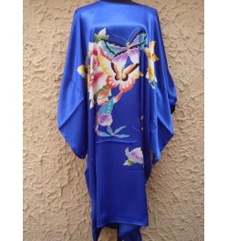 Blue Ladies Robe Summer Pajamas Chinese Women Rayon Sleepwear Kimono Bath Gown Nightgown Kaftan Yukata One Size M01 $32.14 - ...