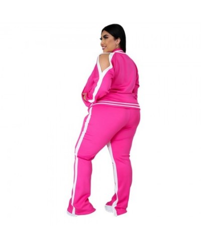 XL-5XL 2022 sport large plus size set women clothing casual zip long sleeve top and pant two piece suit Wholesale dropshoppin...