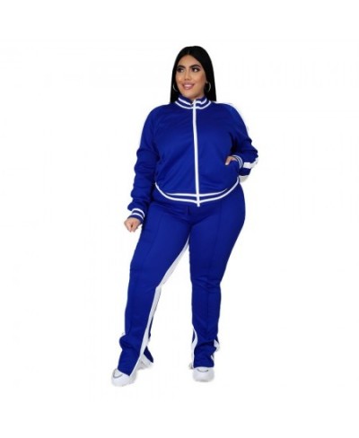 XL-5XL 2022 sport large plus size set women clothing casual zip long sleeve top and pant two piece suit Wholesale dropshoppin...