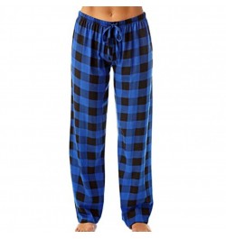 Exquisite Lightweight Plaid Cotton Ladies Pajama Trousers Sleep Pants for Wife $28.22 - Sleepwears