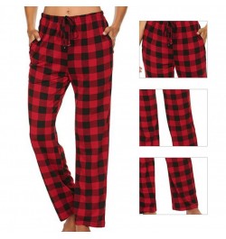 Exquisite Lightweight Plaid Cotton Ladies Pajama Trousers Sleep Pants for Wife $28.22 - Sleepwears