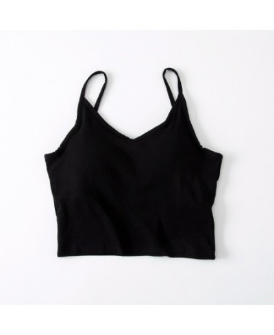 Sexy Open Back Padded Tank Top built in bra top U Neck Summer Padded Women's Crop Top Women Seamless Summer Underwear Lingeri...