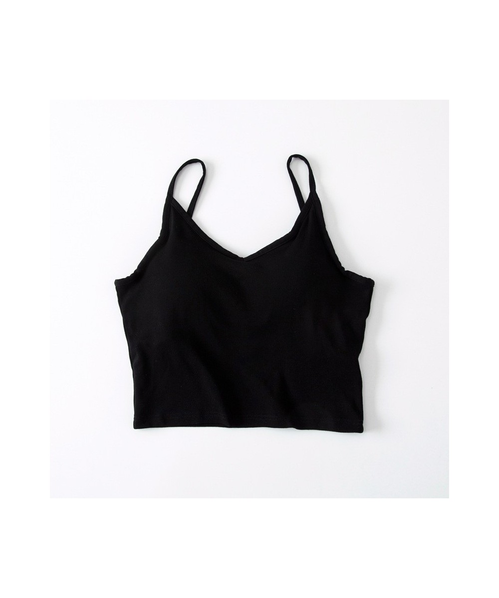 Sexy Open Back Padded Tank Top built in bra top U Neck Summer Padded Women's Crop Top Women Seamless Summer Underwear Lingeri...