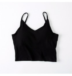 Sexy Open Back Padded Tank Top built in bra top U Neck Summer Padded Women's Crop Top Women Seamless Summer Underwear Lingeri...