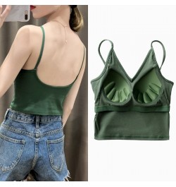 Sexy Open Back Padded Tank Top built in bra top U Neck Summer Padded Women's Crop Top Women Seamless Summer Underwear Lingeri...