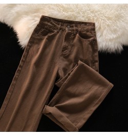 Brown High Waisted Jeans for Women 2023 New Fashion Wide Leg Jeans Vintage Streetwear Straight Casual Y2k Denim Pants $68.53 ...