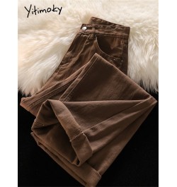 Brown High Waisted Jeans for Women 2023 New Fashion Wide Leg Jeans Vintage Streetwear Straight Casual Y2k Denim Pants $68.53 ...