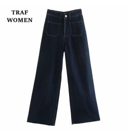 WOMEN 2023 New Spring Pocket Decoration High Waist Jeans Casual Design Retro Female Elegant Jeans Mujer 7513255 $59.48 - Jeans