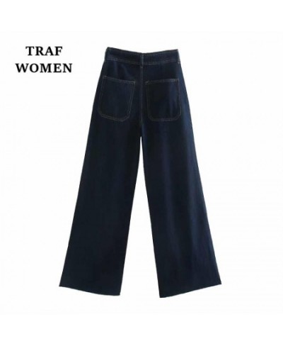 WOMEN 2023 New Spring Pocket Decoration High Waist Jeans Casual Design Retro Female Elegant Jeans Mujer 7513255 $59.48 - Jeans