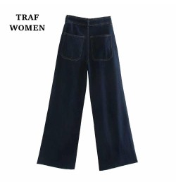 WOMEN 2023 New Spring Pocket Decoration High Waist Jeans Casual Design Retro Female Elegant Jeans Mujer 7513255 $59.48 - Jeans