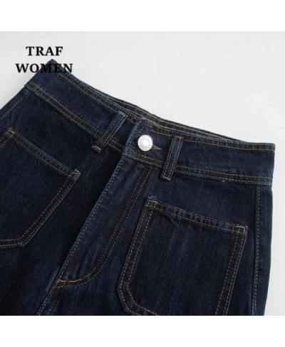 WOMEN 2023 New Spring Pocket Decoration High Waist Jeans Casual Design Retro Female Elegant Jeans Mujer 7513255 $59.48 - Jeans