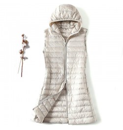 Winter Women Down Jackets Ultra Light Long Hooded Vest Casual Waistcoat Autumn Coat Slim Parkas ED913 $52.73 - Jackets & Coats