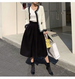 Streetwear High Waist Solid Color Long Skirts for Women Fashion 2023 Korean Women's Clothes Loose Fashion A-line Skirt 2023 $...