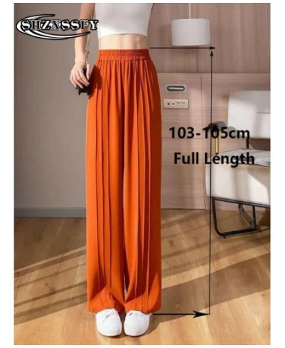 Solid Wide Leg Pants Women Loose Casual Women Pants High Waist Oversize Pants Women Autumn Elastic Waist Elegant Women's Pant...